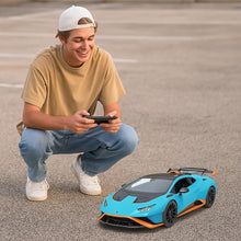 Voiture télécommandée Lamborghini Huracan STO RC bleu