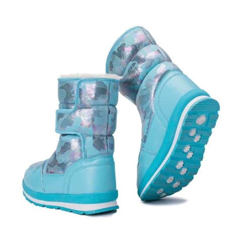 Bottes polaires antidérapantes en peluche pour enfants