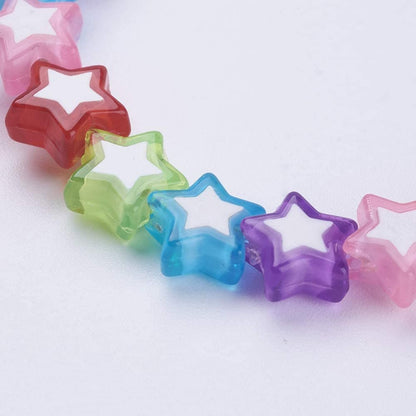 Bracelet multicolore en forme d’étoile et de coeur
