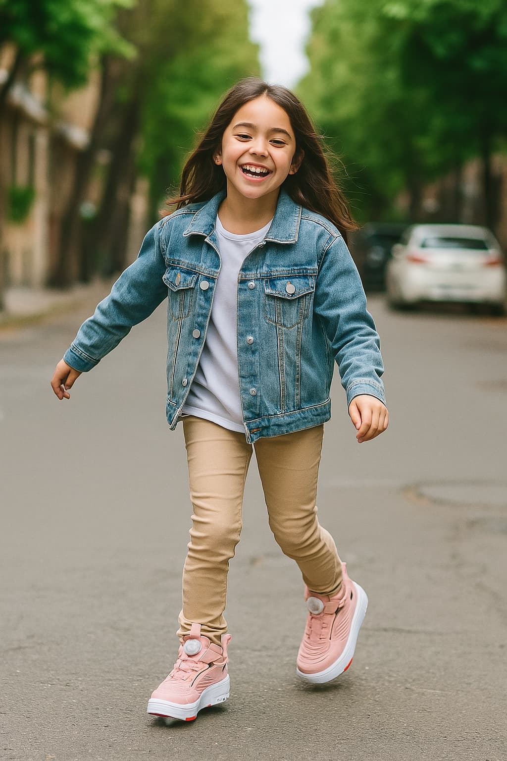 Jolies basket à roulettes lumineuses
