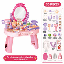 Coiffeuse avec miroir et lumières pour fille