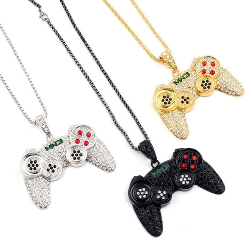 Collier enfant avec pendentif manette de jeu