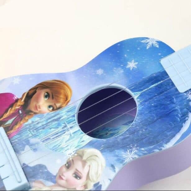 Guitare à 4 cordes motif Reine des neiges