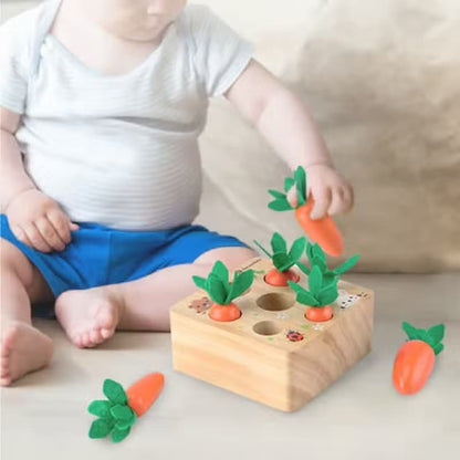 Puzzle en bois de récolte des carottes