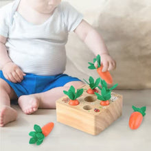 Puzzle en bois de récolte des carottes