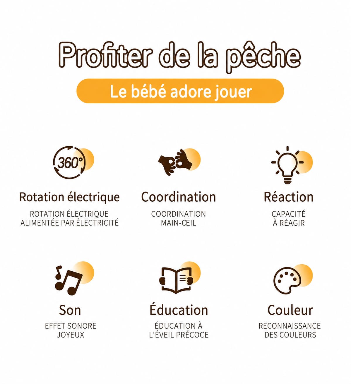 Jeu Montessori enfants dès 2 ans pêche magnétique animaux
