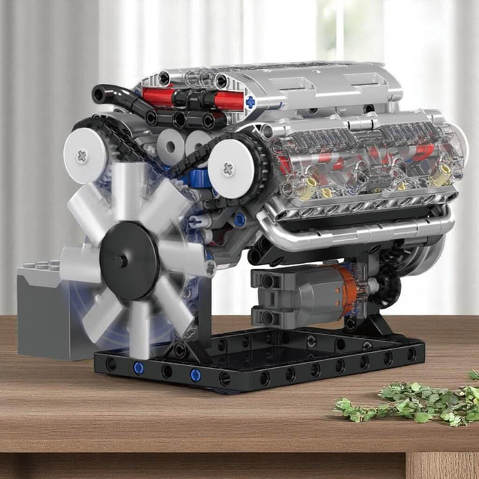 Mini Moteur V8 Thermique à Monter