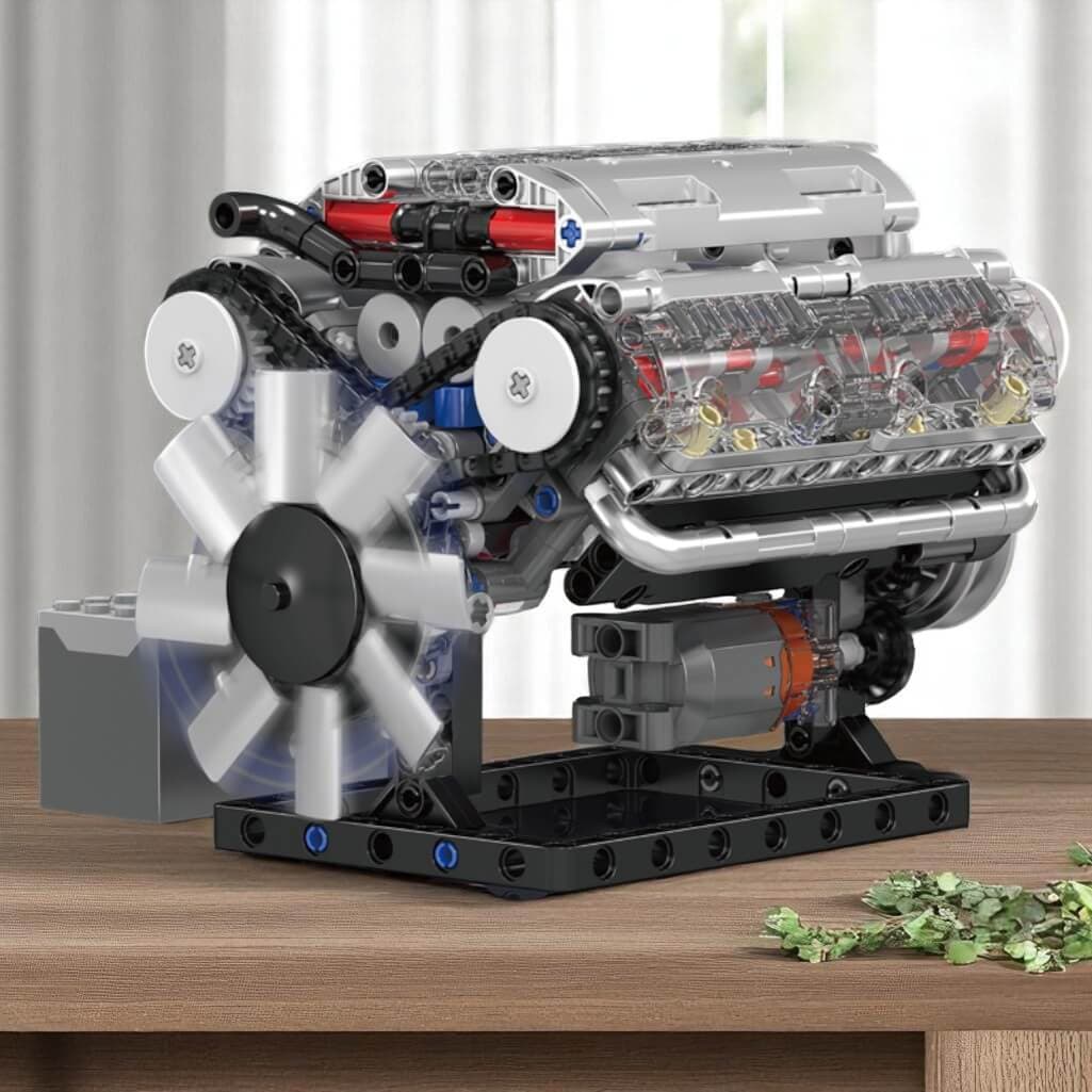 Mini Moteur V8 Thermique à Monter